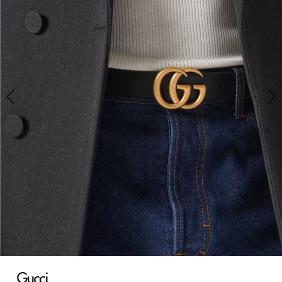 Gucci Black Smooth Calfskin Leather Gold Double G Buckle Belt 110/44. - Picture 8 of 13